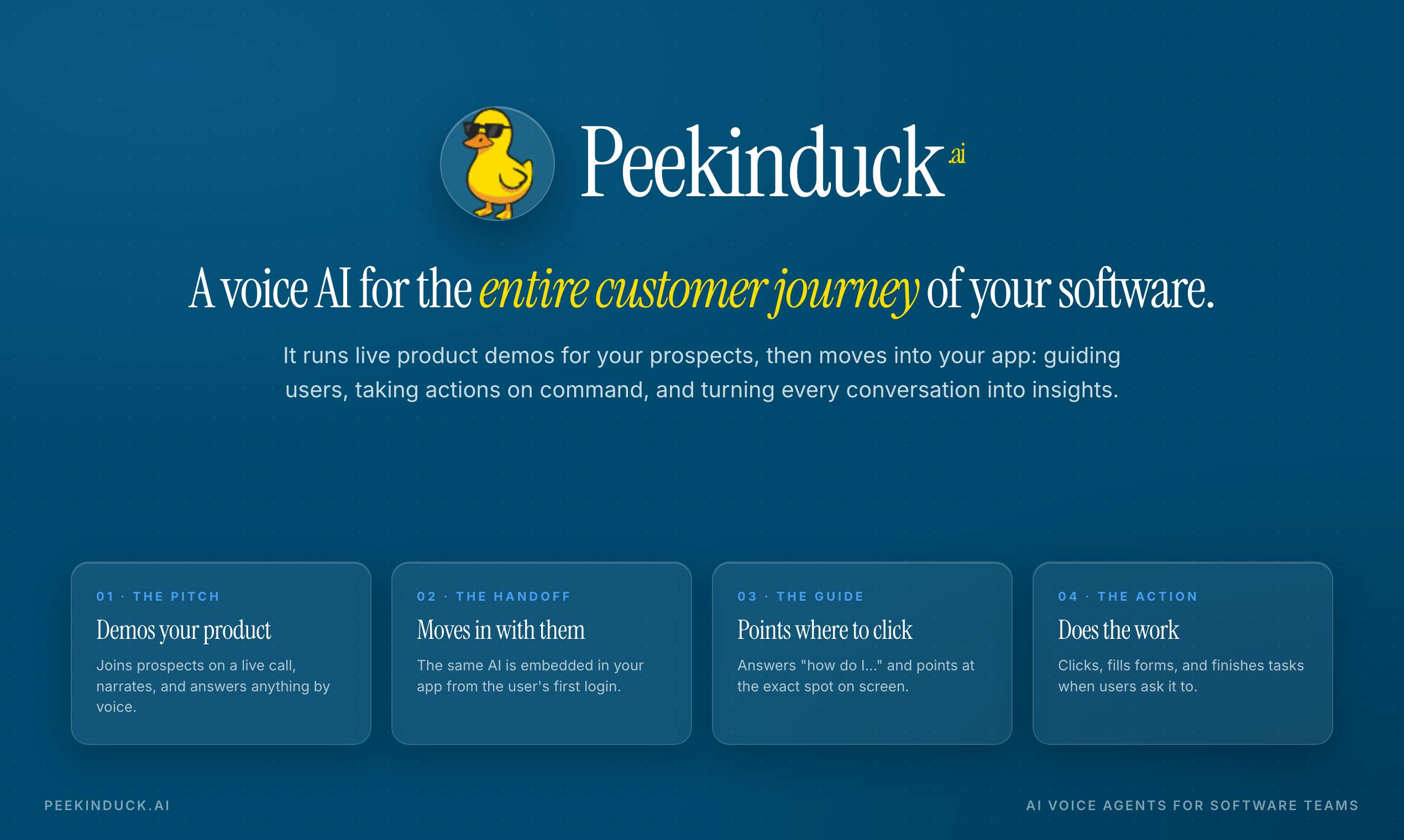Peekinduck:双AI语音代理共享记忆,打通B2B客户全旅程