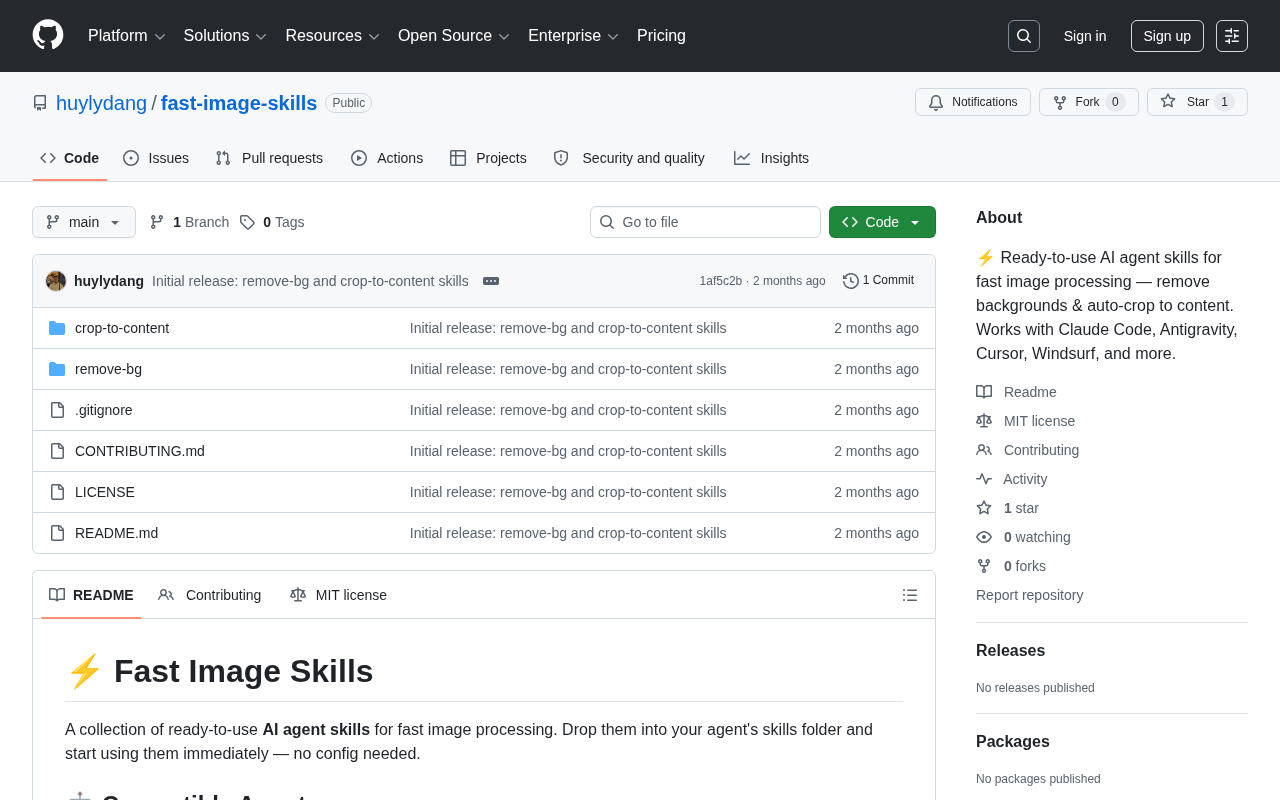 Fast Image Skills: A Detailed Guide to the Ready-to-Use Image Processing Skill Library for AI Agents
