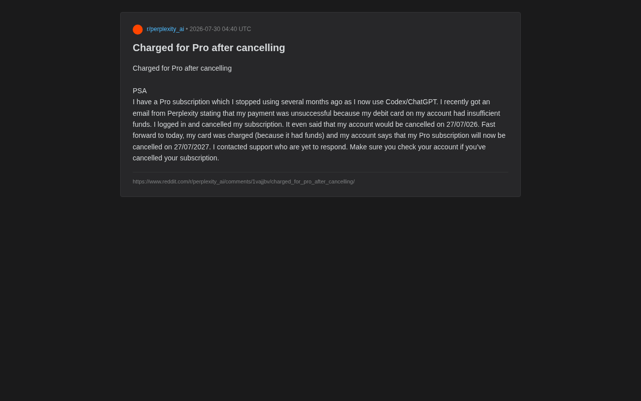 Still Charged After Canceling Perplexity Pro? Root Cause Analysis & Consumer Rights Guide