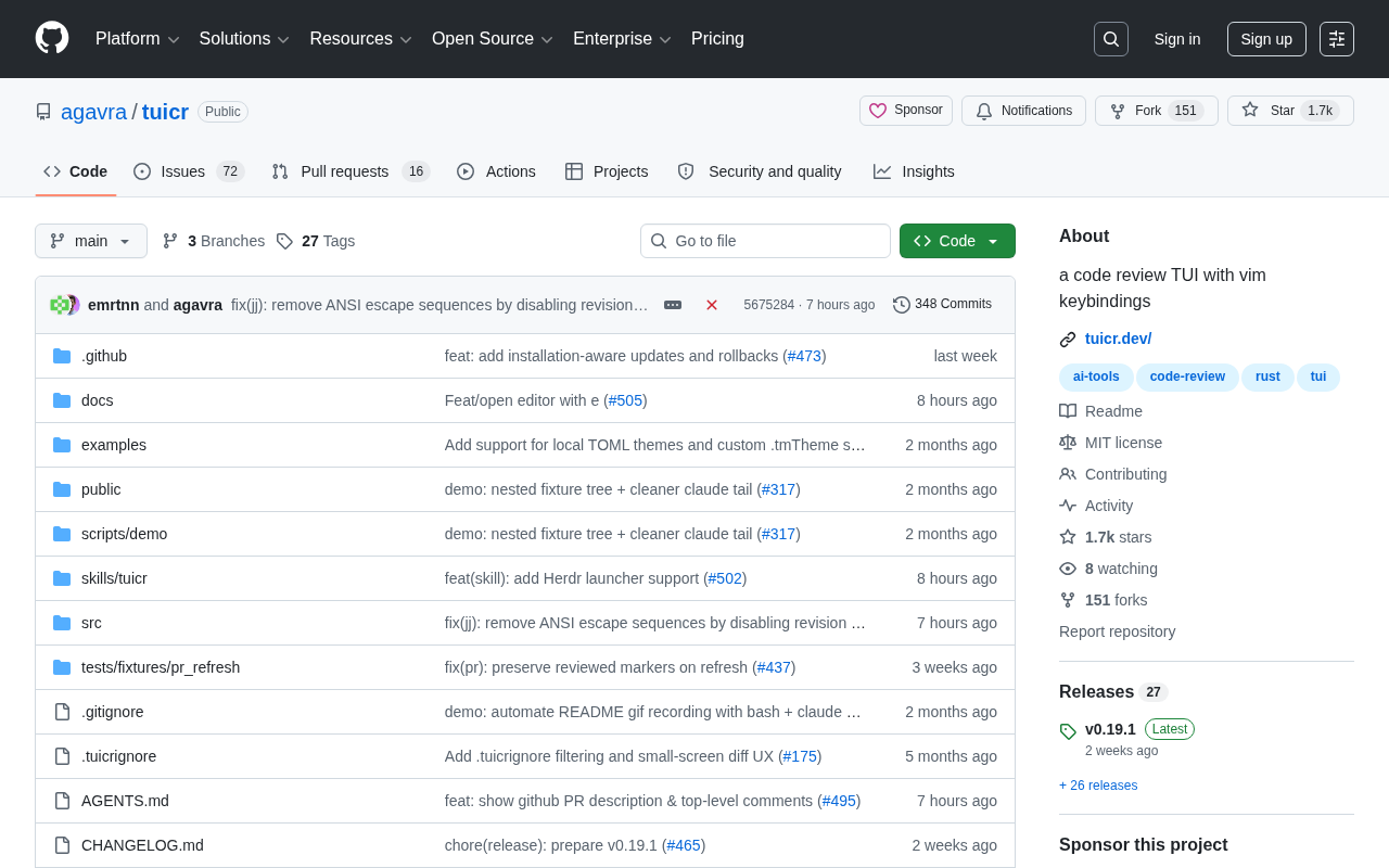 tuicr: A Rust Open-Source Tool for Code Review in the Terminal with Vim Keybindings