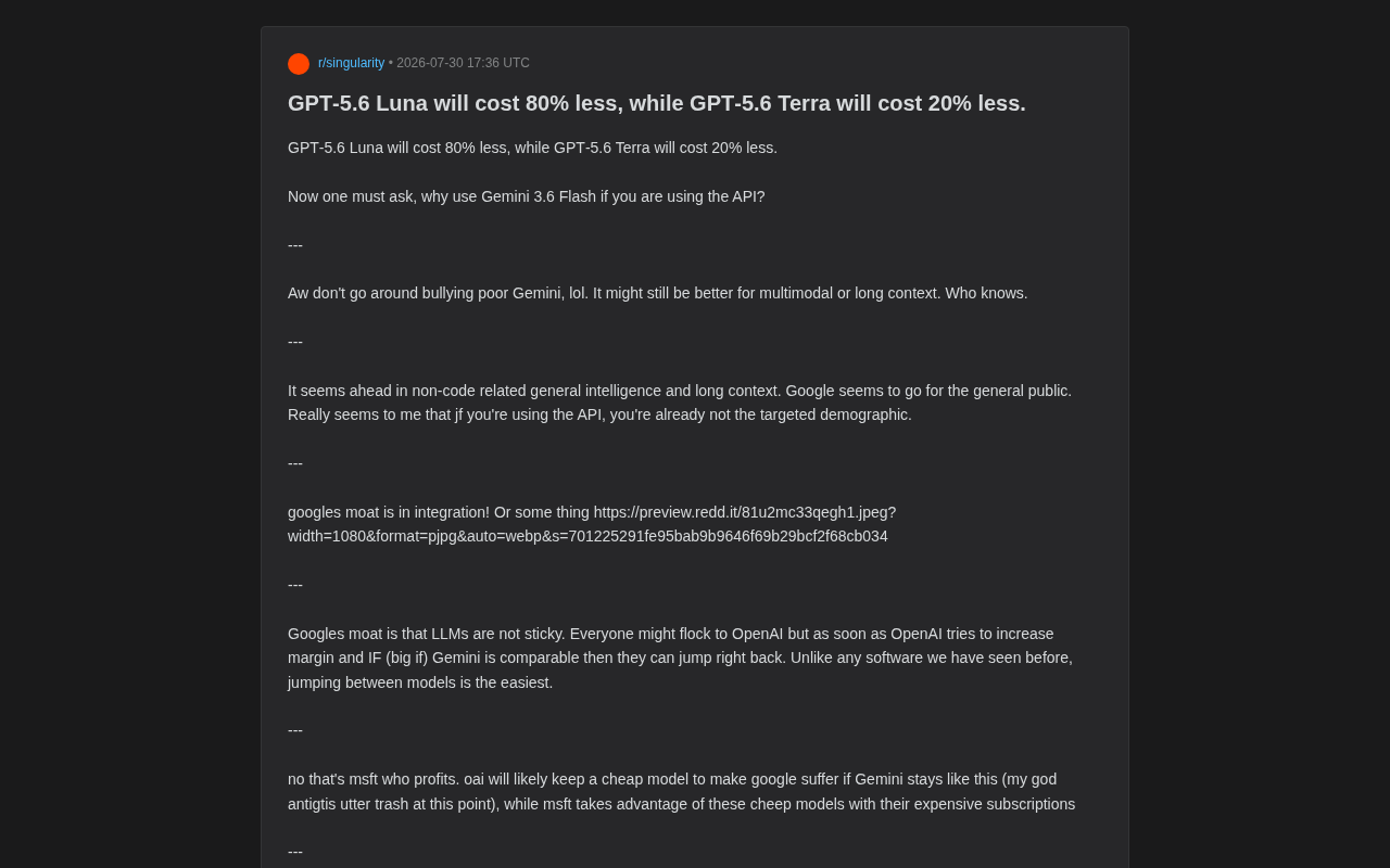GPT-5.6降价80%:AI模型价格战背后的深层博弈