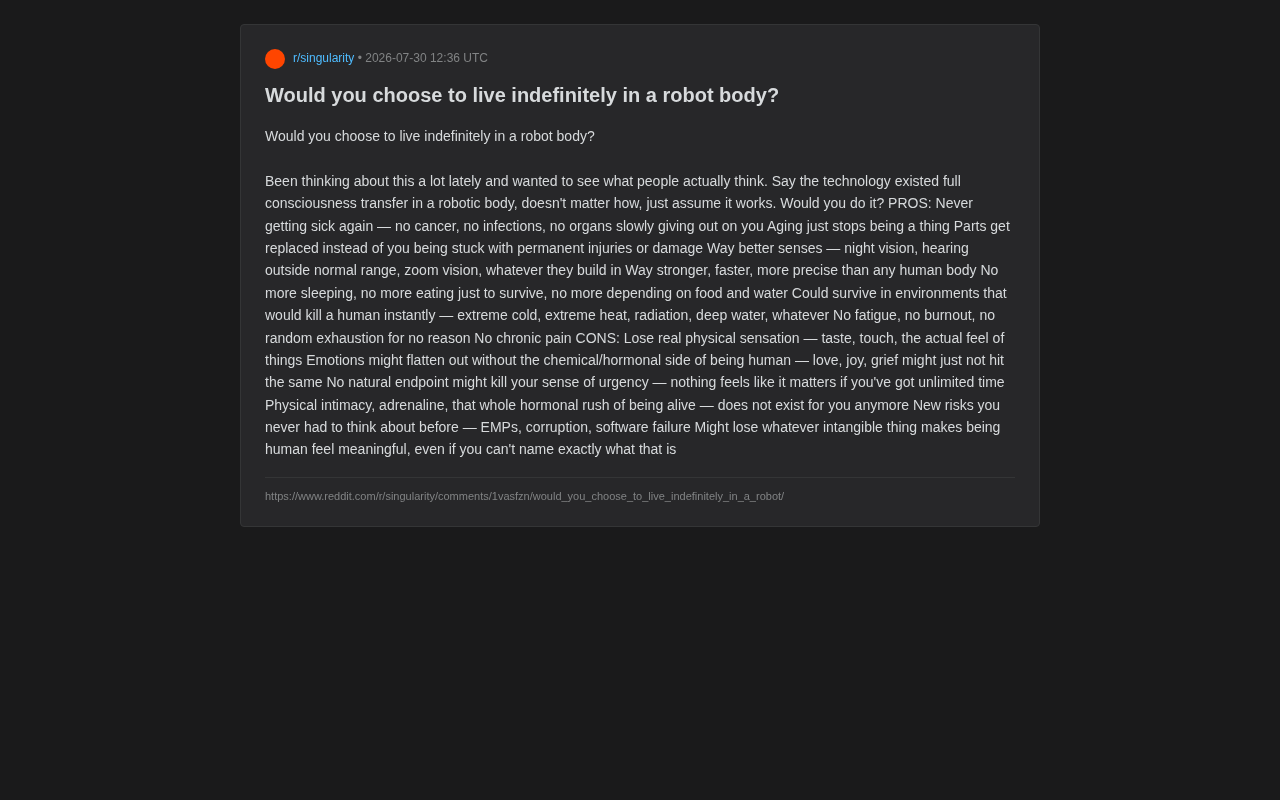 Can Uploading Consciousness to a Machine Body Achieve Immortality? A Deep Analysis of Pros, Cons, and Philosophical Dilemmas