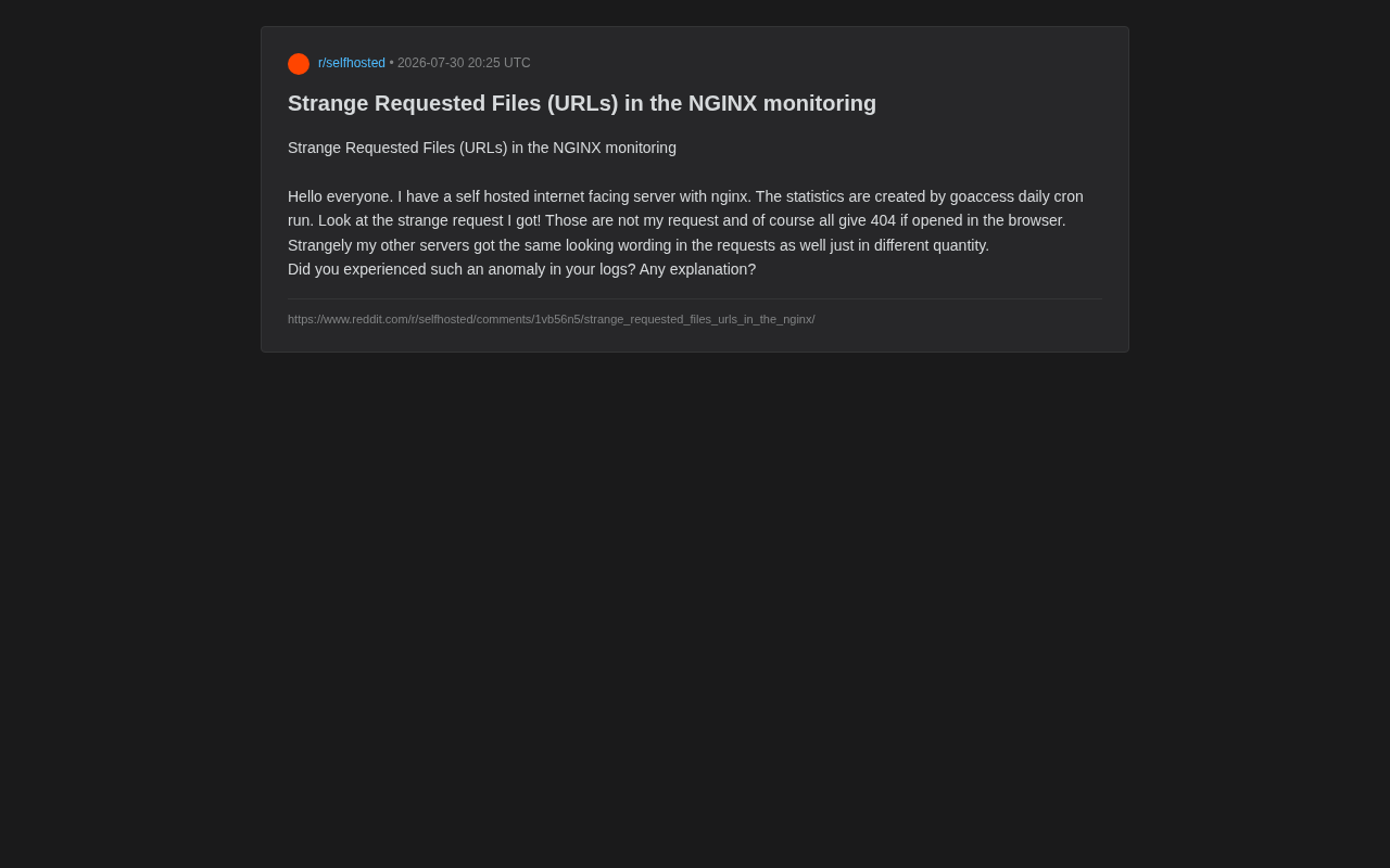 Strange URL Requests in Your NGINX Logs? Demystifying Automated Scanning Attacks and Defense Methods