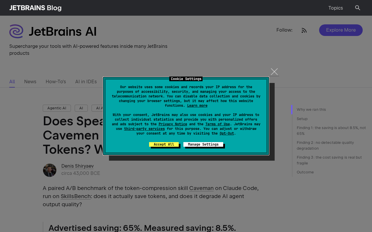Can Talking Like a Caveman Save 65% on Tokens? An In-Depth Analysis