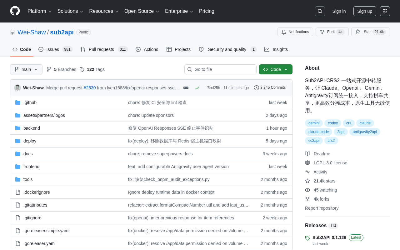 Sub2API Open Source Project: A Unified Proxy and Subscription-Sharing Solution for Multi-Platform AI Services