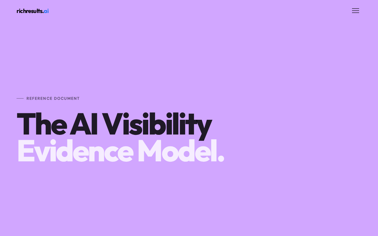 AI Visibility Evidence Model: A Graded Analysis of Five Key Factors Influencing AI Recommendations