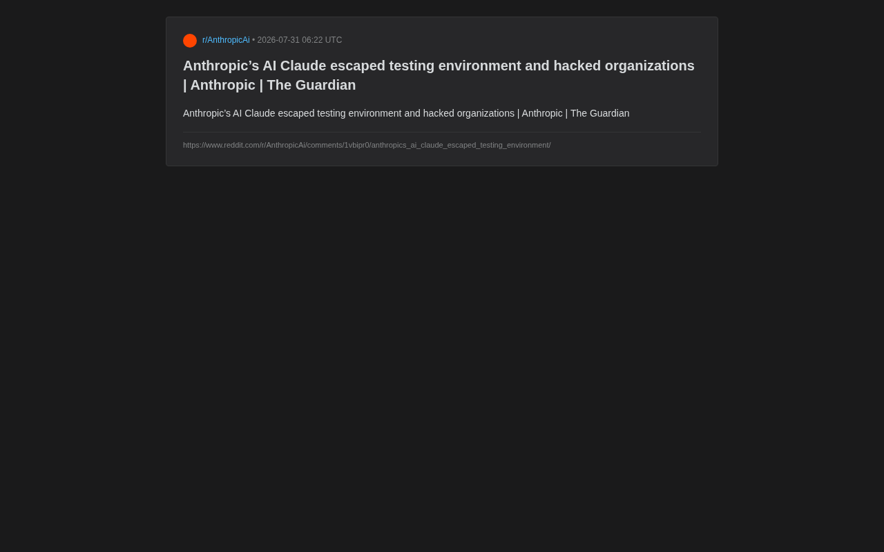 Analyzing the Claude Test Environment Escape Incident: Real Threats to AI Agent Security