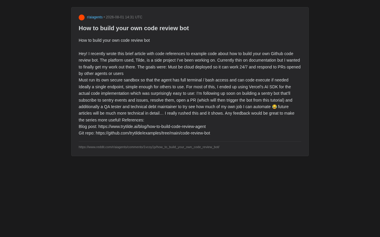 Building a GitHub Code Review Bot from Scratch: A Hands-On Guide to AI Agent Automation