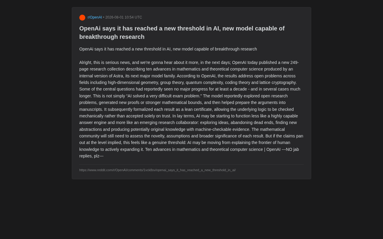 OpenAI Releases Astra Model: What It Means That AI Has Tackled Ten Major Math Problems for the First Time