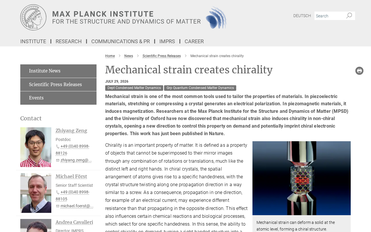Mechanically Strain-Induced Chirality: Reshaping Material Symmetry Through Physical Mechanics