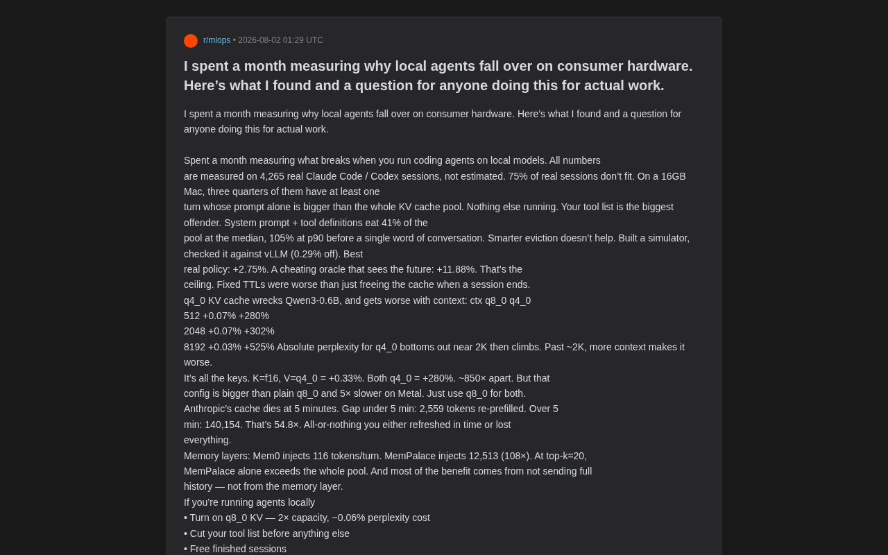 Why Local Agents Crash: A Real-World Report from 4,265 Actual Sessions