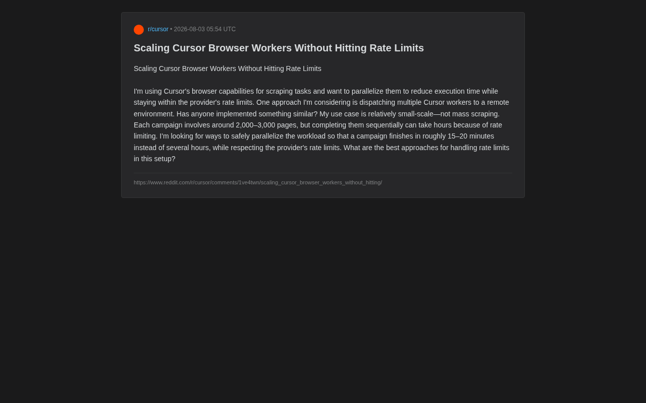 Cursor Browser Worker Parallelization: Practical Strategies for Working Within Rate Limits