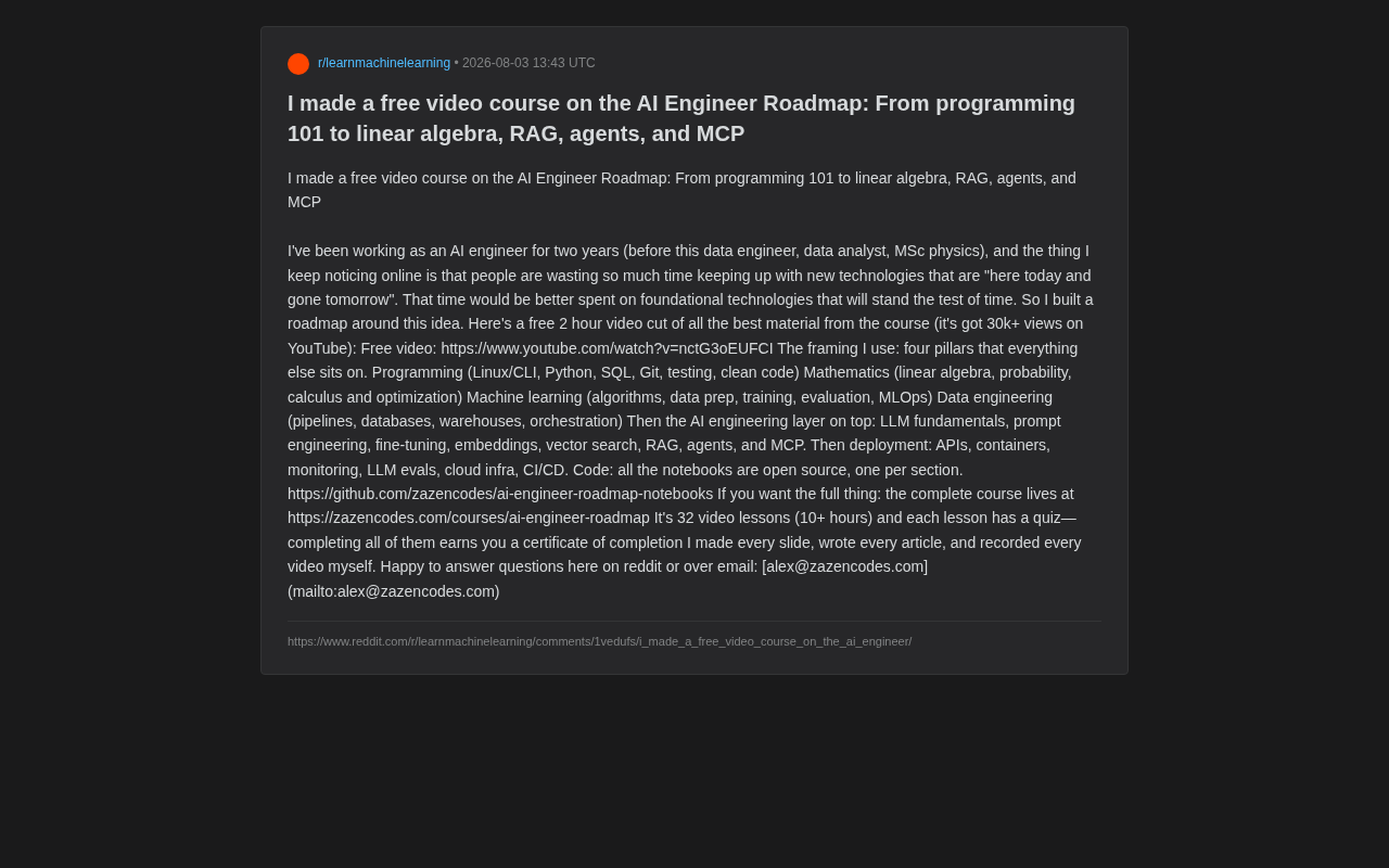 AI Engineer Growth Roadmap: From Programming Fundamentals to RAG and MCP Agent Development