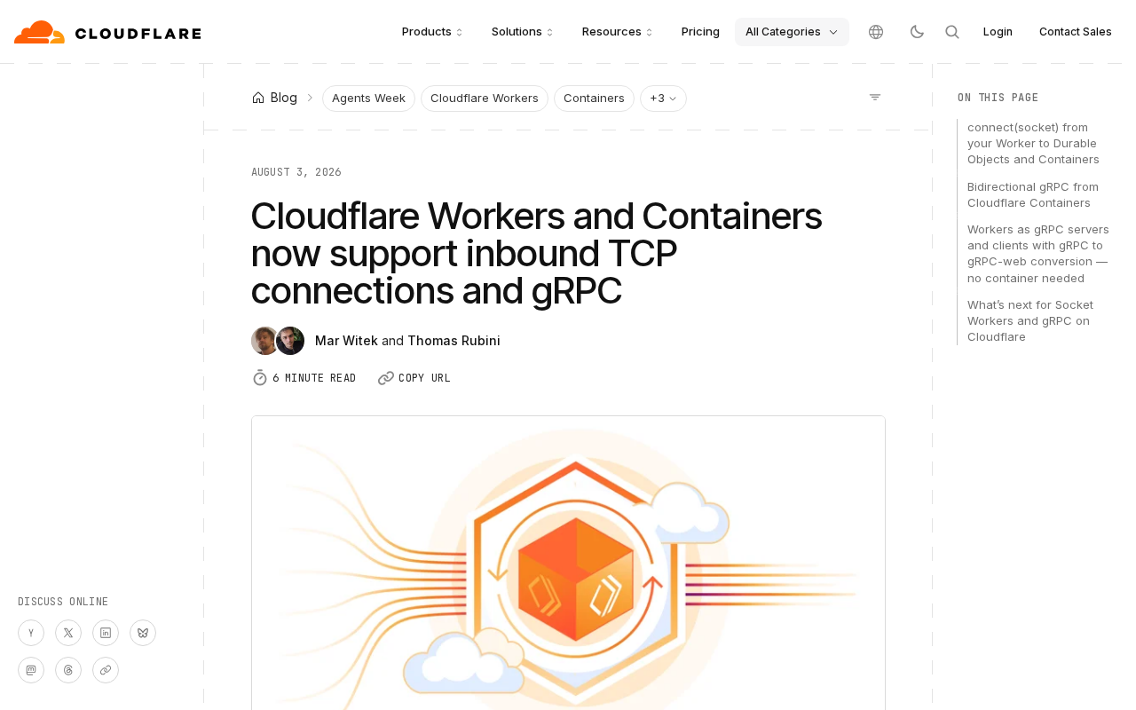 Cloudflare Workers Now Support Inbound TCP and gRPC Connections: Edge Computing Moves Toward a General-Purpose Runtime