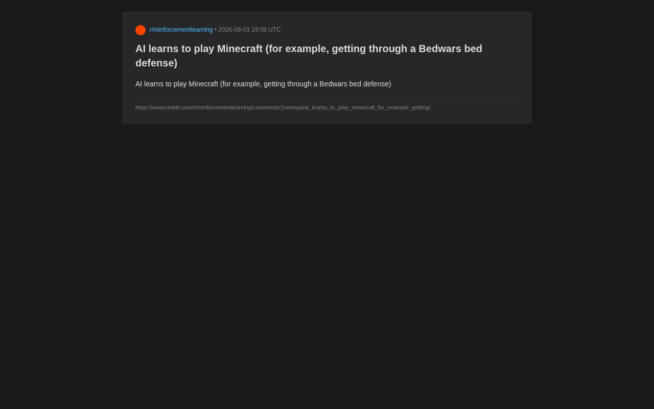 AI Autonomously Playing Minecraft Bedwars: A Breakthrough in Embodied Intelligence