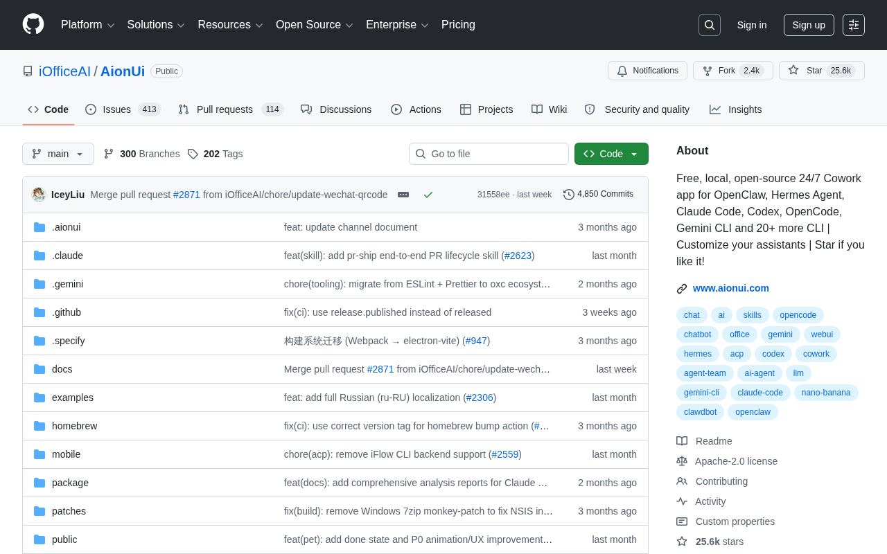 AionUi: Open-Source Local AI Collaboration App Supporting 20+ CLI Tools