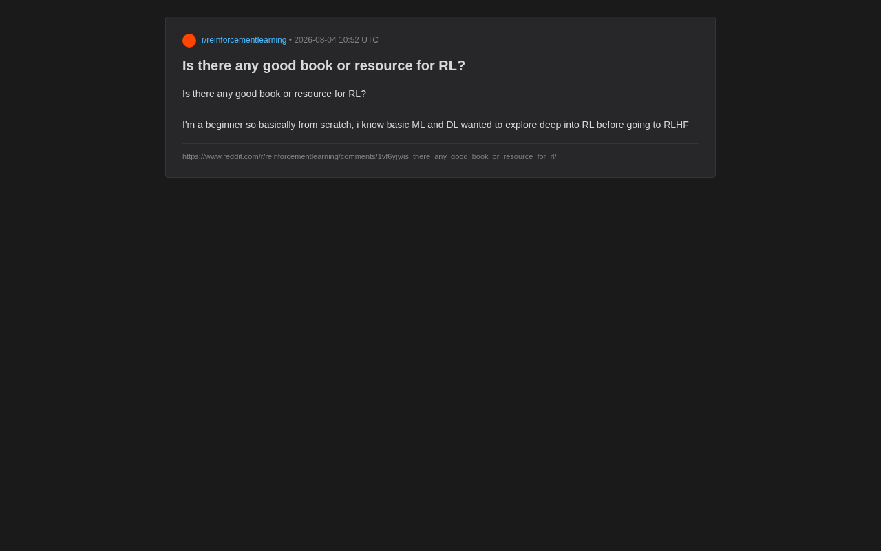 A Beginner's Guide to Reinforcement Learning: Complete Roadmap from Zero to RLHF