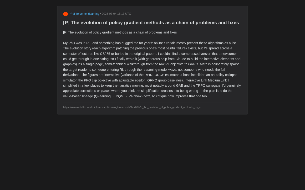 The Evolution of Policy Gradient Algorithms: The Complete Lineage from REINFORCE to PPO to GRPO