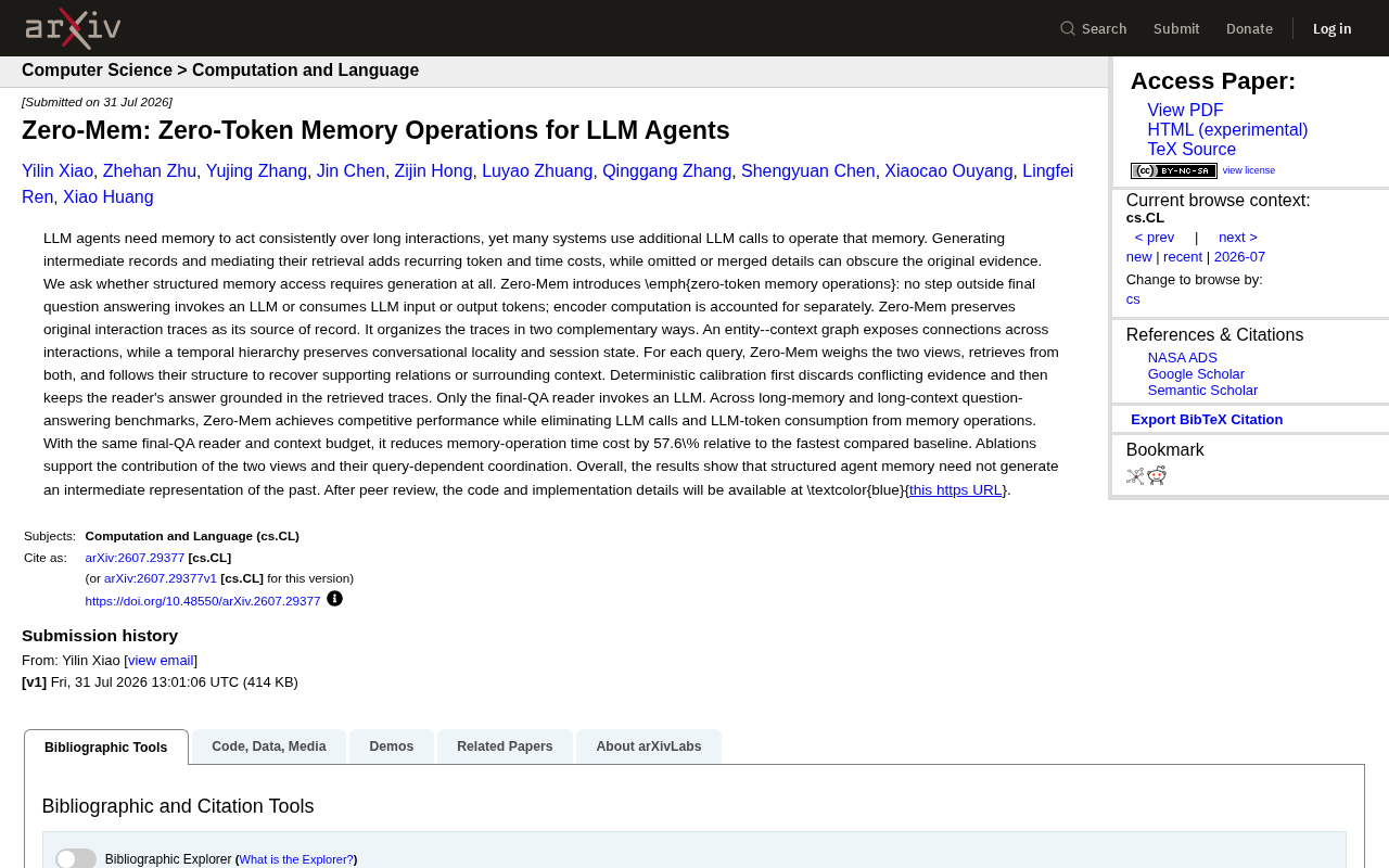 Zero-Mem: How Zero-Token Memory Solutions Reduce LLM Agent Costs