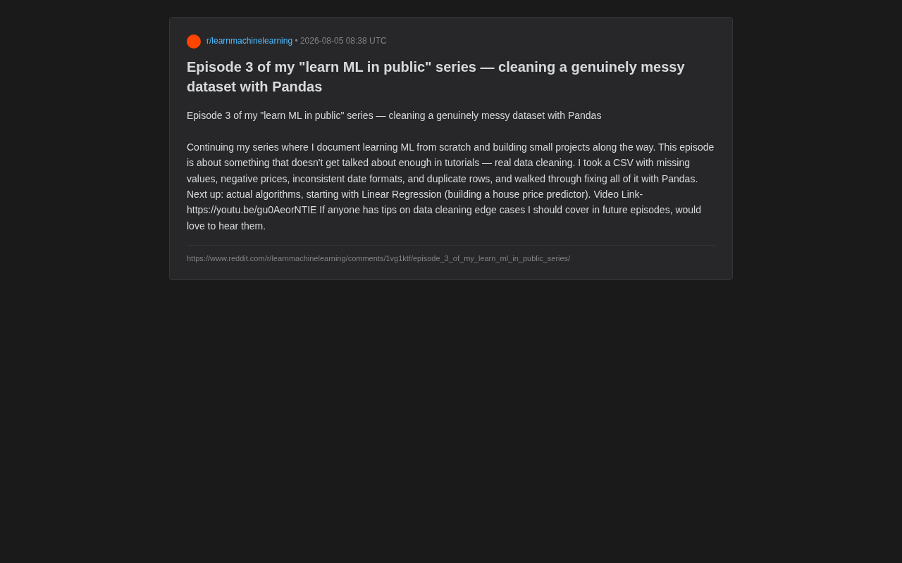 用Pandas清洗真实脏数据:机器学习中被忽视的关键一步