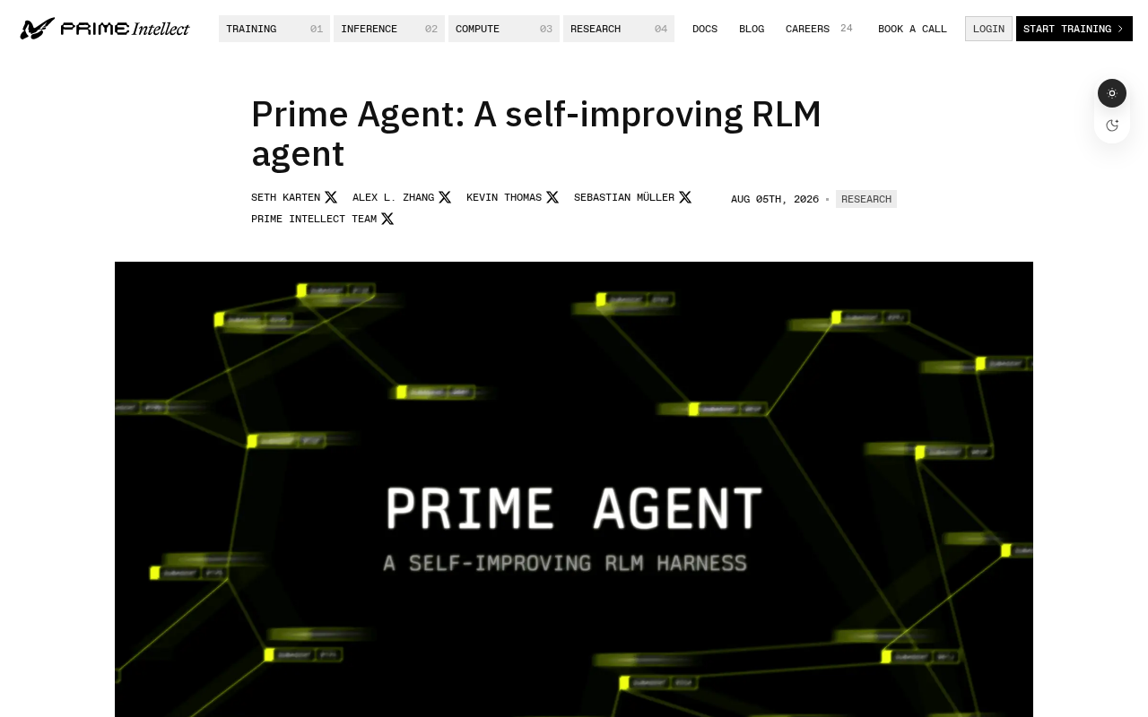Prime Agent: A Deep Dive into the RLM-Based Self-Evolving AI Agent