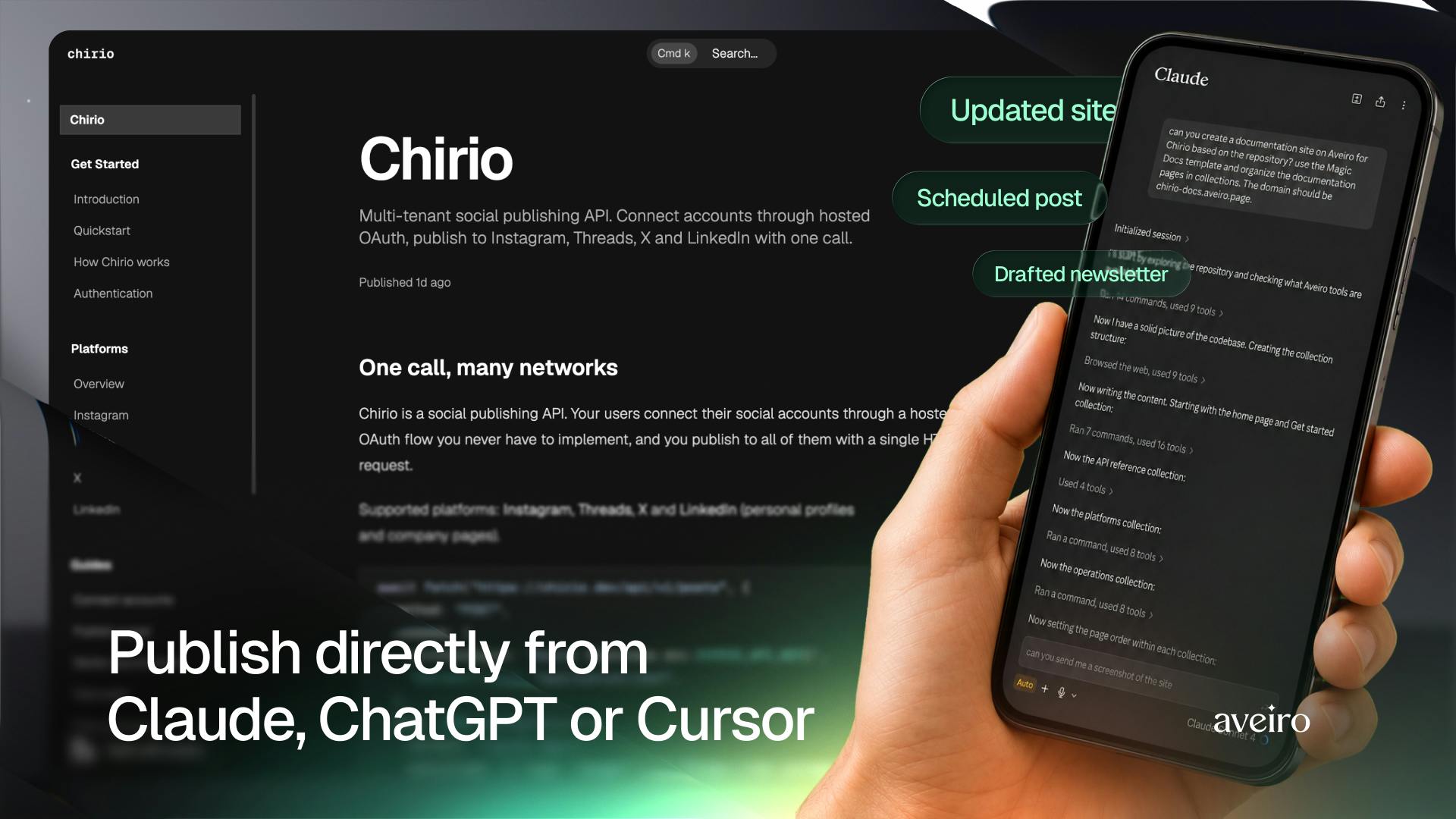 Aveiro: An AI Agent-Powered Platform for One-Stop Content Publishing Across Multiple Channels