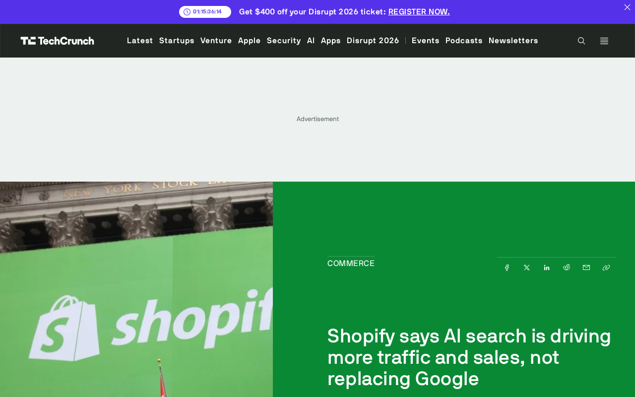 Shopify:AI搜索带来增量流量而非取代谷歌