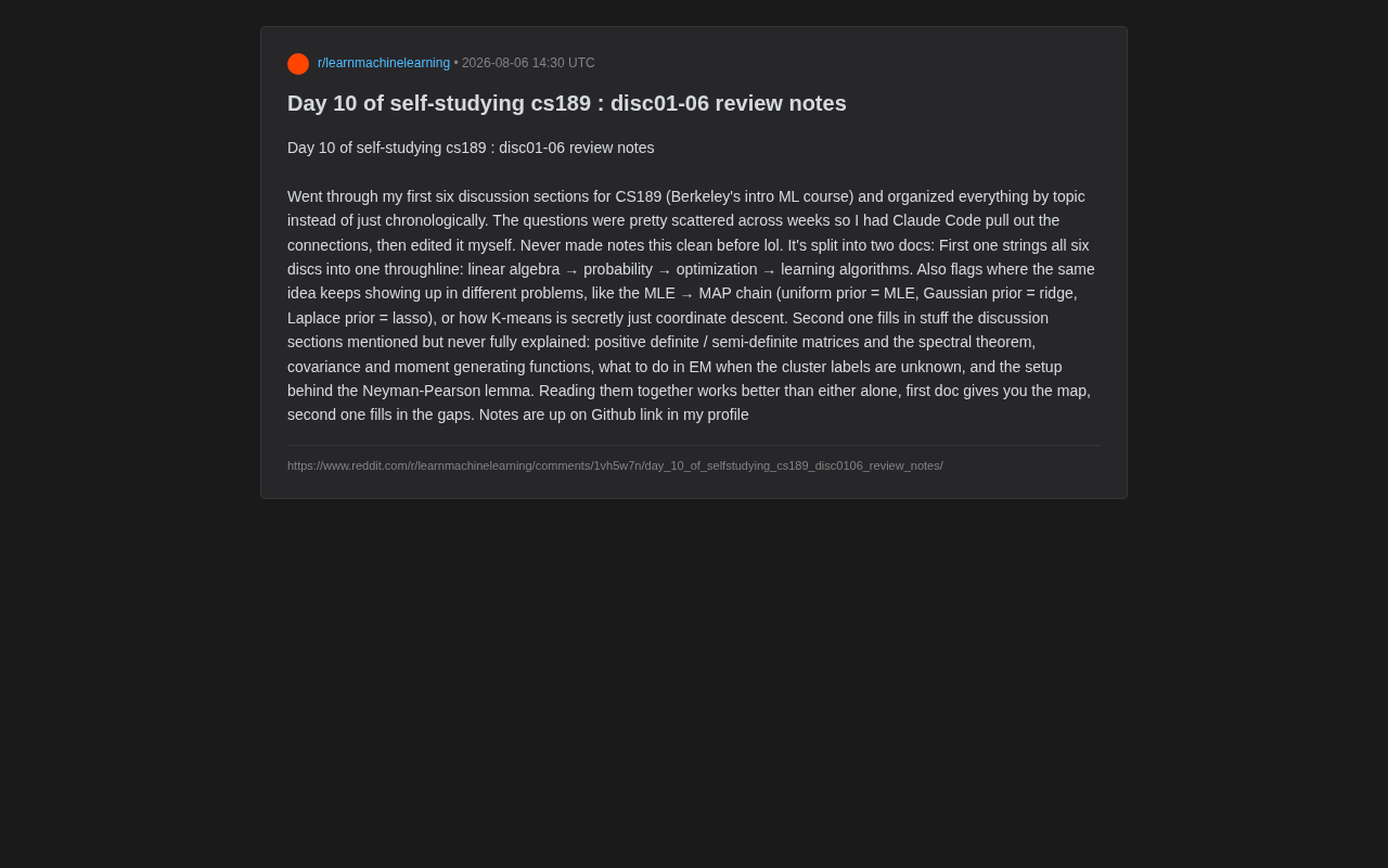 用Claude Code整理机器学习笔记:CS189自学实践与方法论