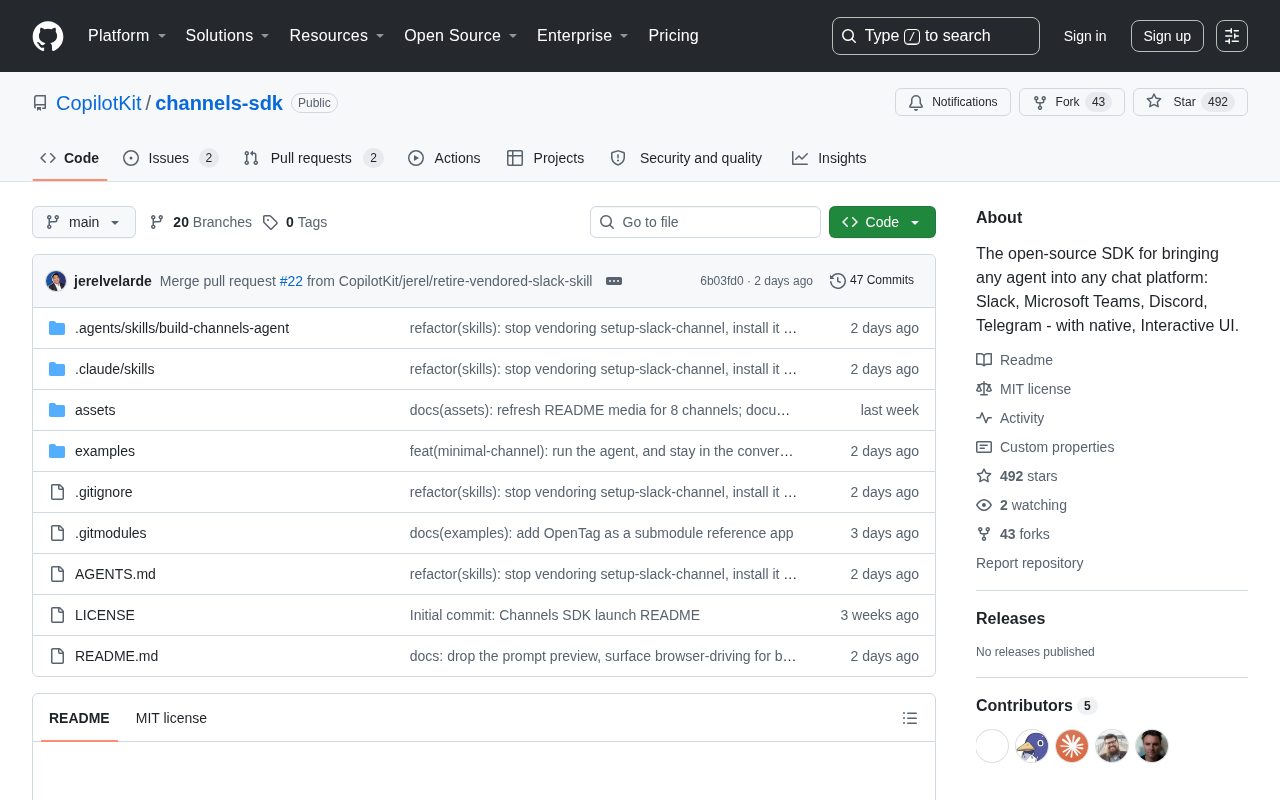 Channels SDK:让AI Agent无缝接入Slack、Teams等任意平台