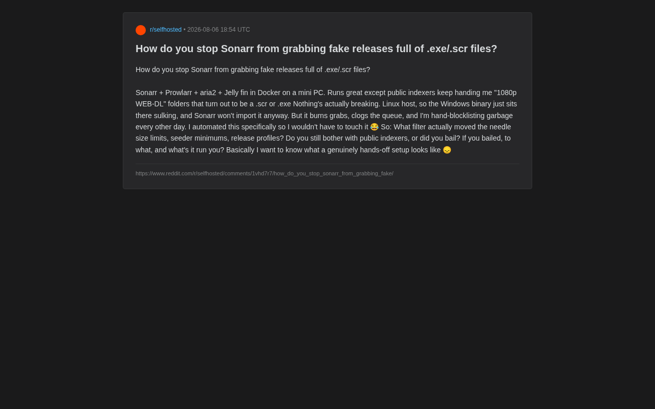 Eliminating Fake Torrents in Sonarr: Building a Truly Hands-Off Media Library