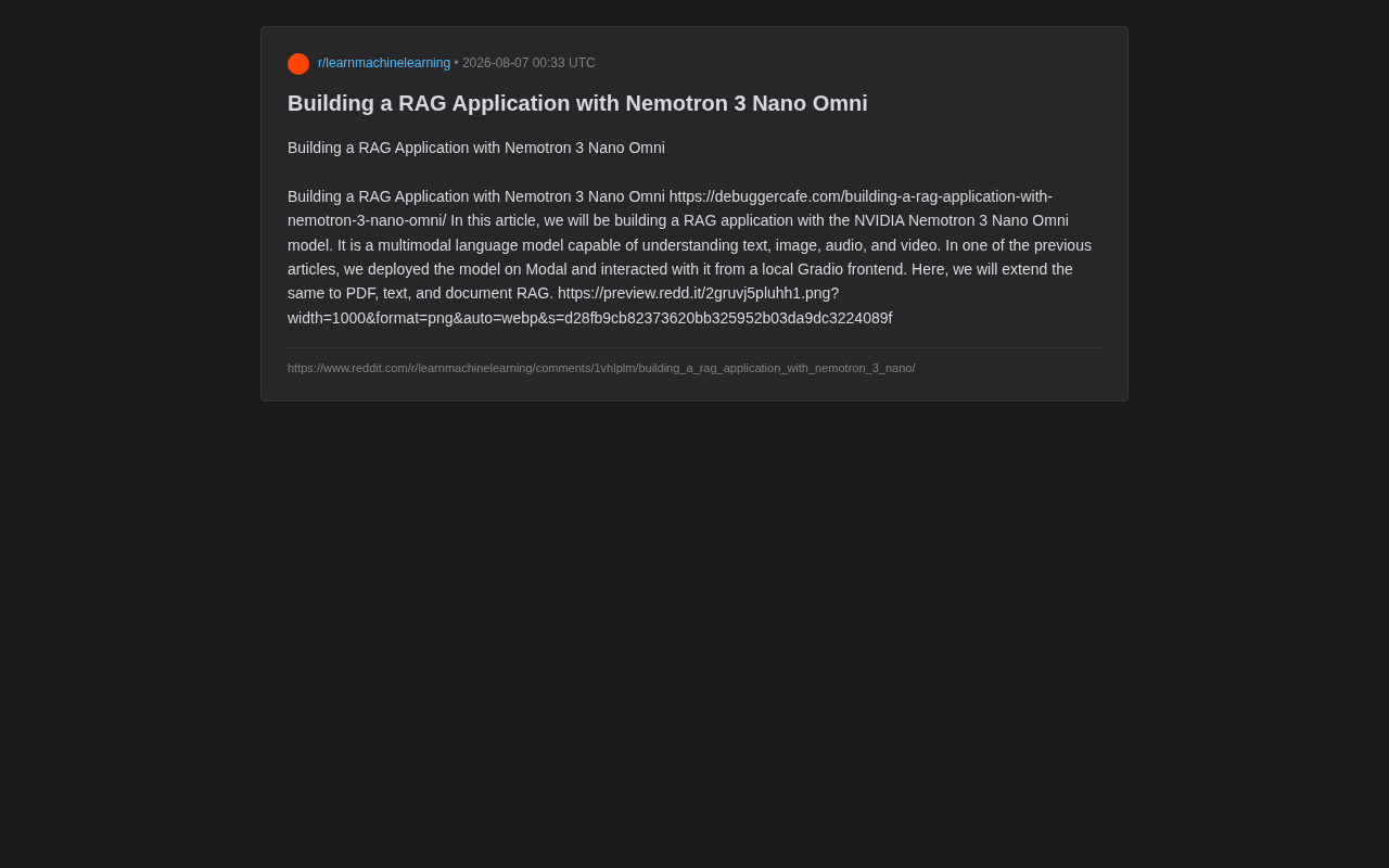 Practical Guide to Building a Multimodal RAG Application with Nemotron 3 Nano Omni