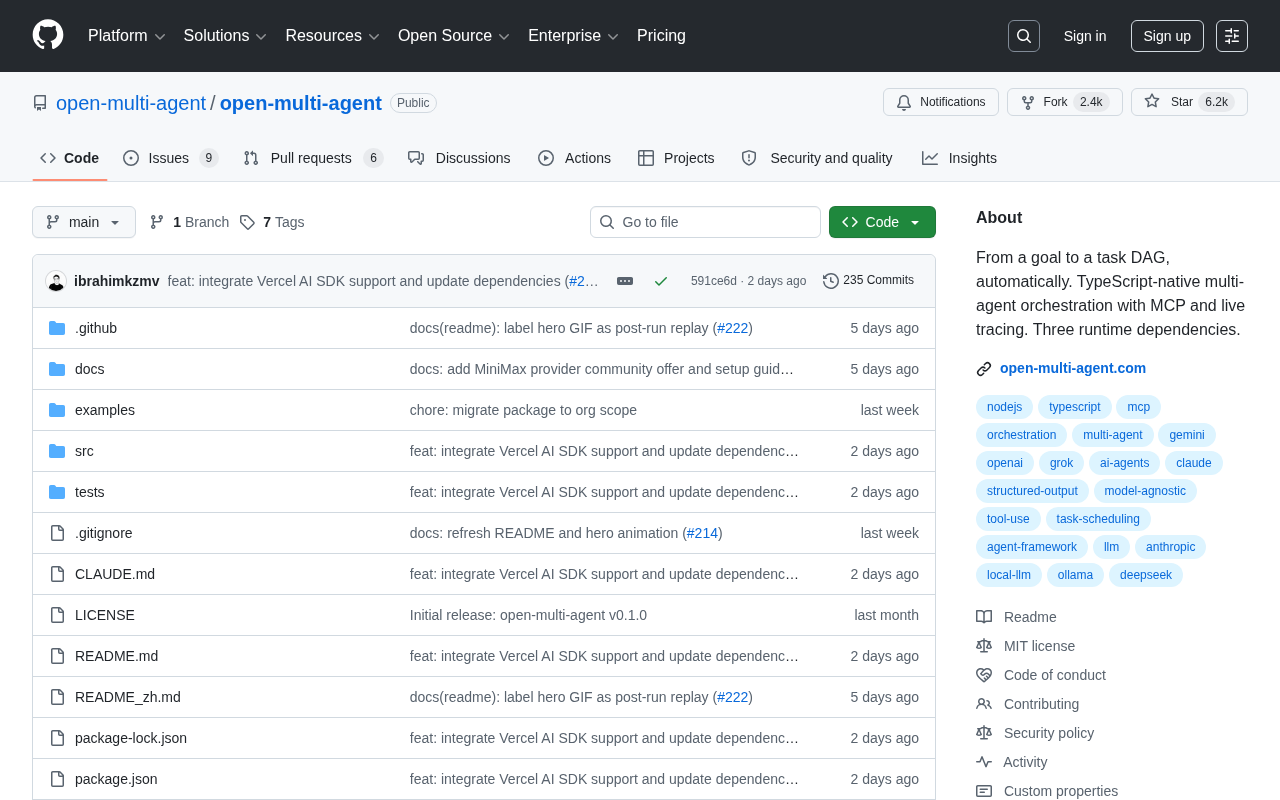 Open Multi-Agent: A TypeScript Multi-Agent Orchestration Framework with Automatic Task DAG Generation