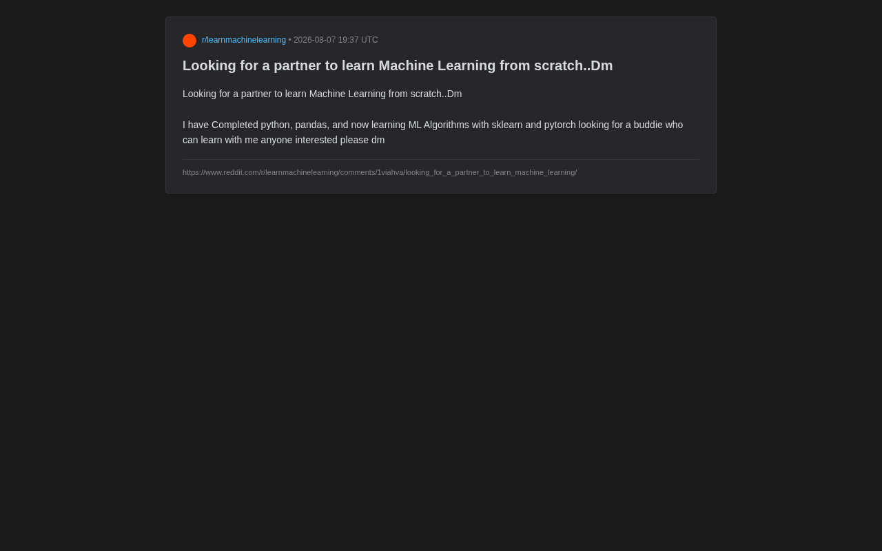 Learning Machine Learning from Scratch: How to Find a Study Partner and Level Up Efficiently