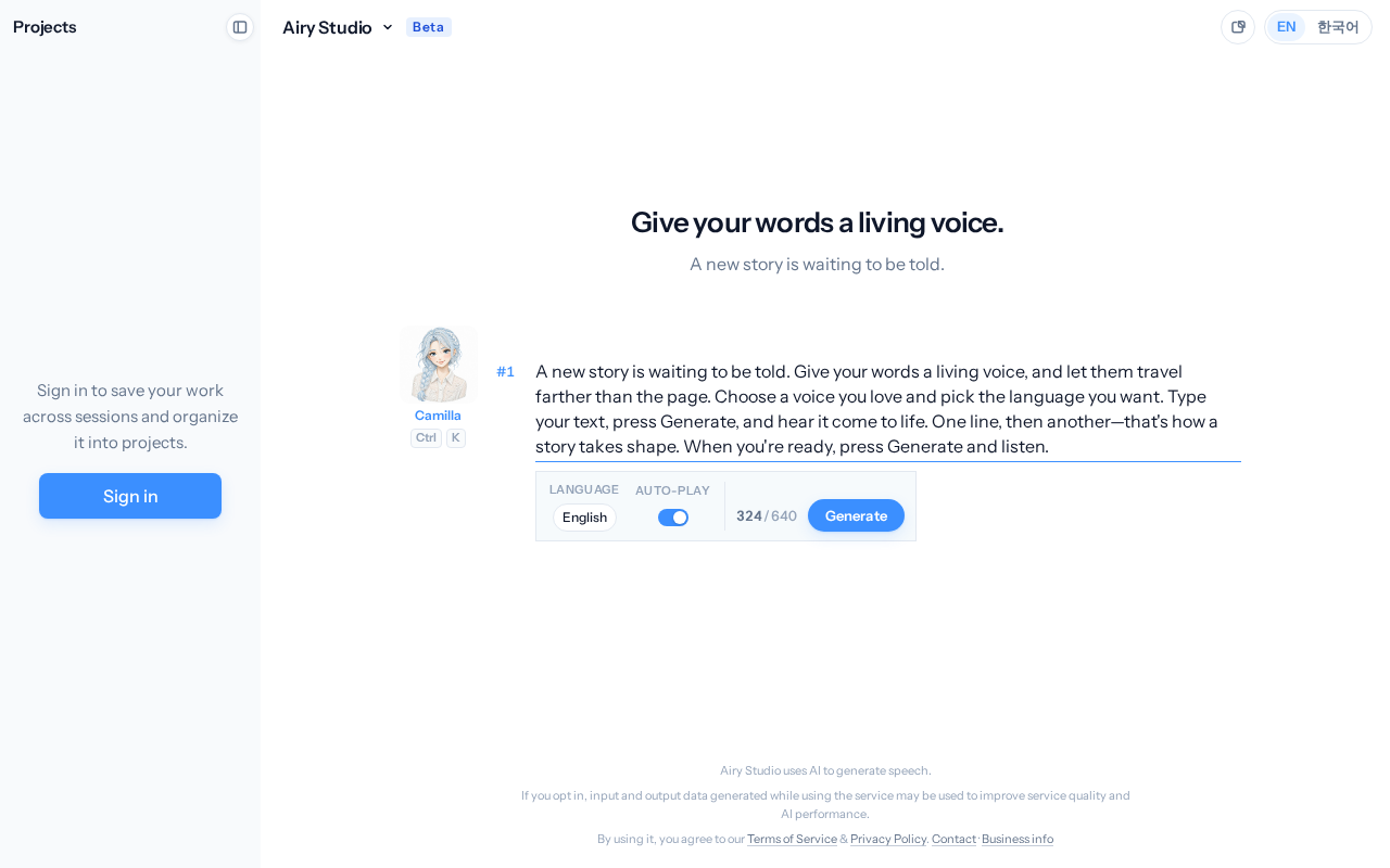 Airy Voice Content Creation Tool: A Free, Fast, and Simple AI Voiceover Solution