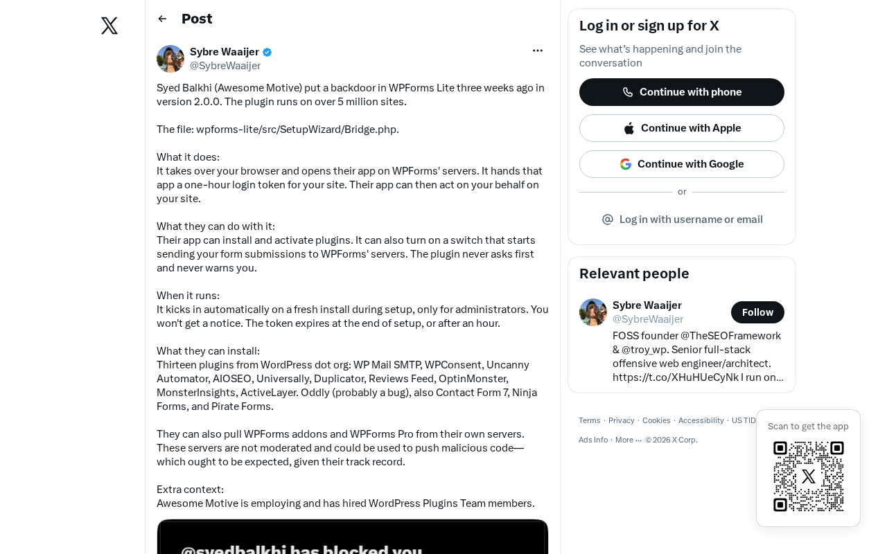 WPForms Lite Backdoor Controversy: A Deep Dive Into the Open-Source Plugin Trust Crisis
