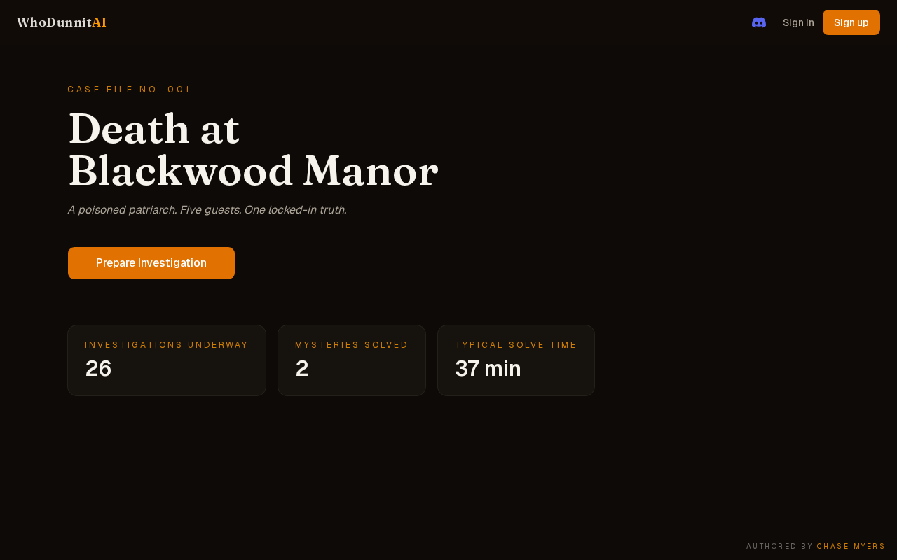 Voice-Powered Mystery Games: An Immersive Detective Experience Through Interrogating AI Suspects with Your Voice