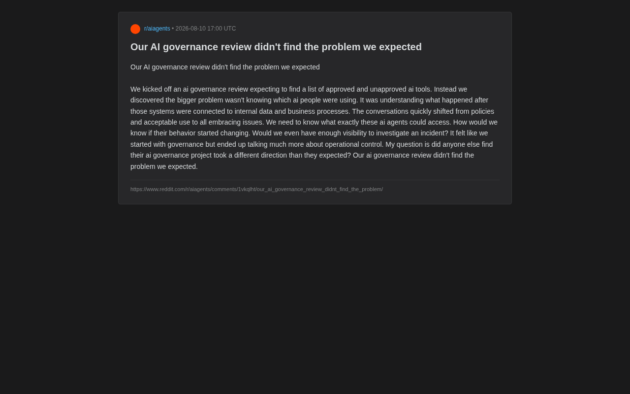 AI治理的真正难题:不是管工具,而是控运行时风险