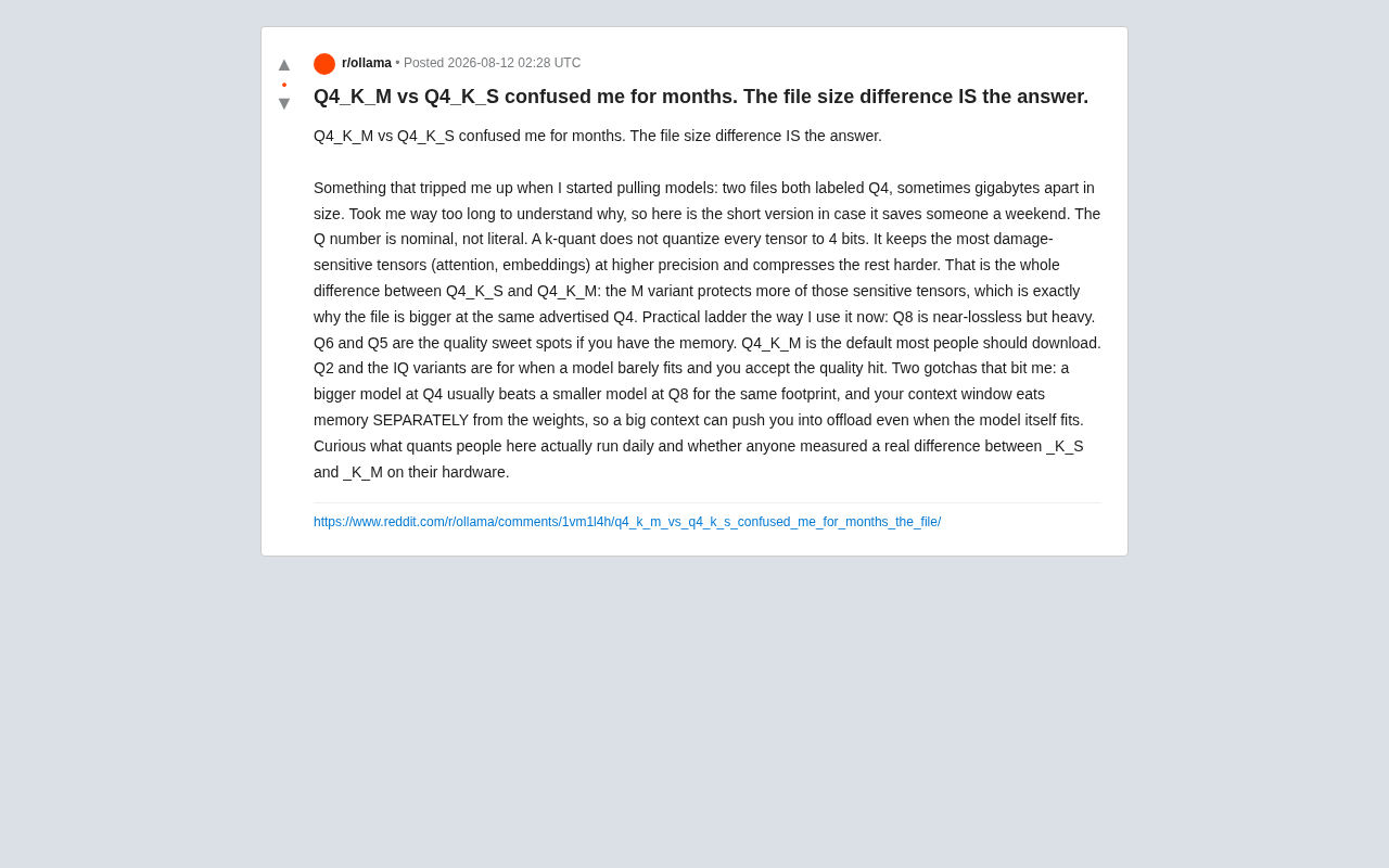 看懂GGUF量化:Q4_K_M与Q4_K_S的真正区别