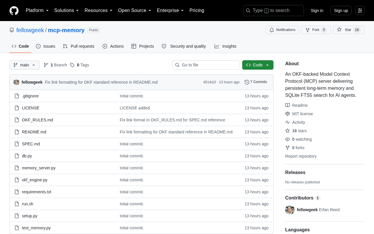MCP Memory: A Lightweight AI Agent Memory Solution Built with SQLite