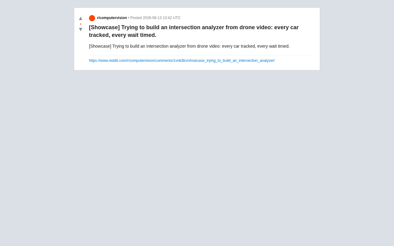 无人机航拍+计算机视觉:自动追踪路口车辆并计算等待时间