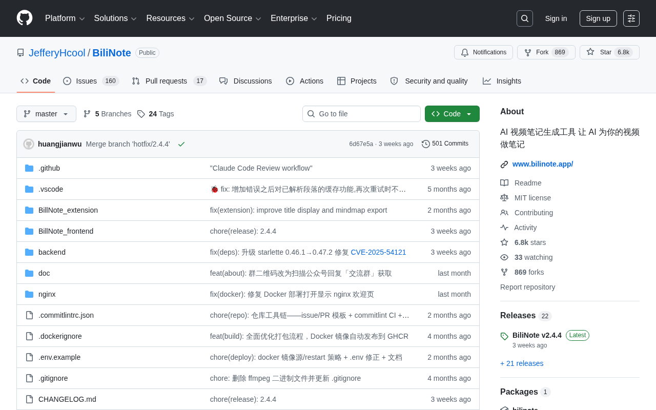 BiliNote project screenshot