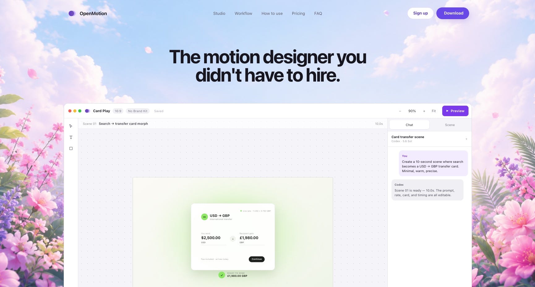 OpenMotion: Screenshots + Prompts, AI Automatically Generates Motion Graphics Videos