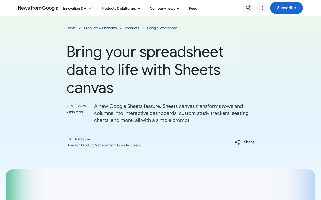 Google Sheets Canvas功能详解:一句提示词让表格数据变交互看板