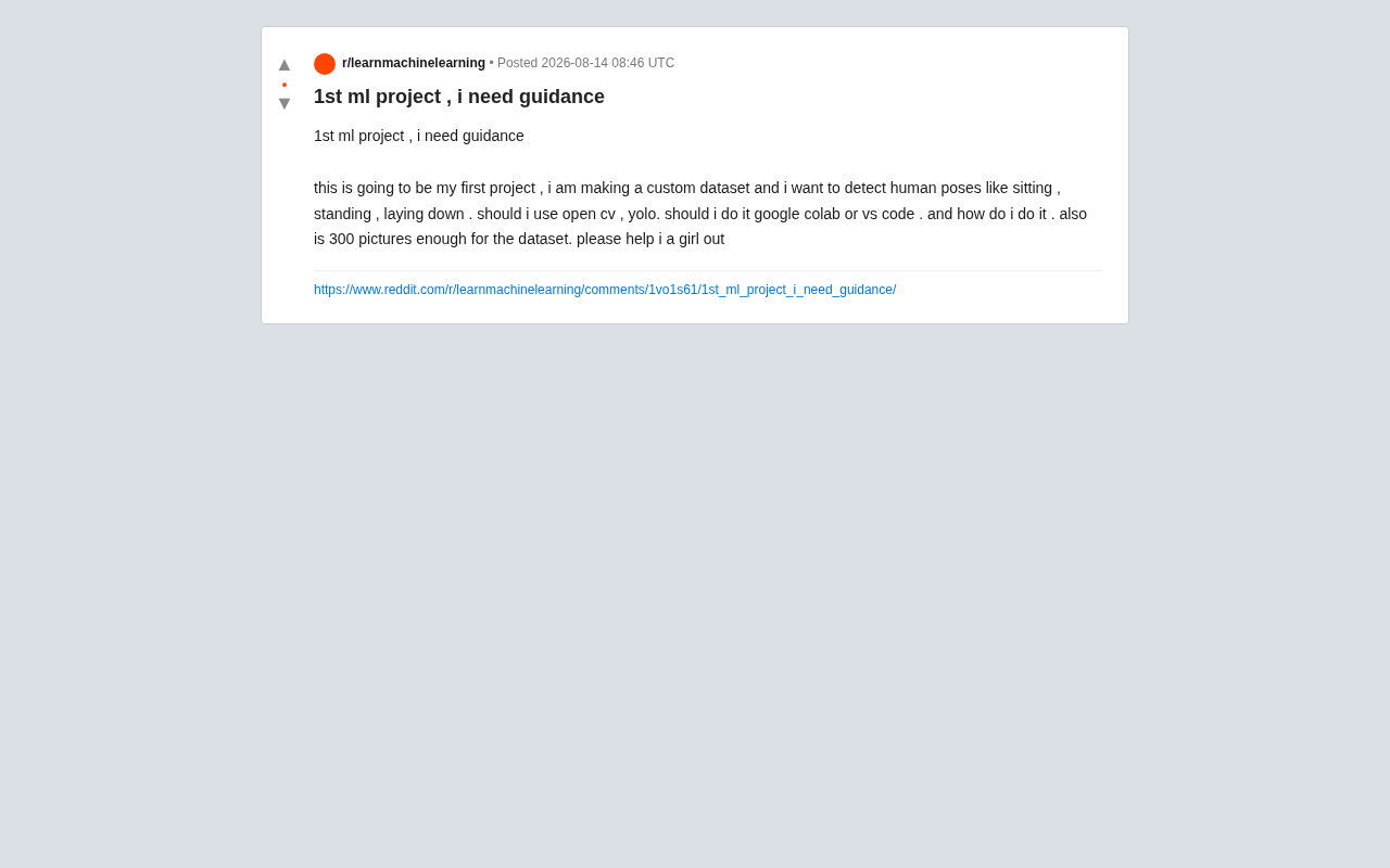 Reddit help post