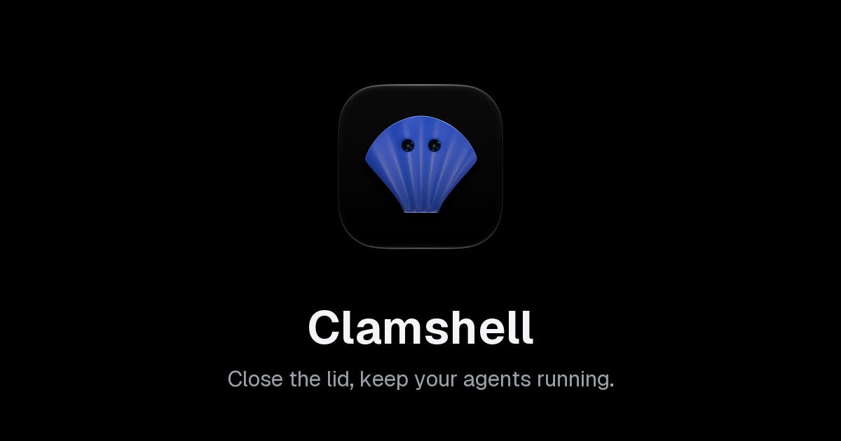 Clamshell: Close Your MacBook Lid Without Sleep, Keep Background Tasks Running