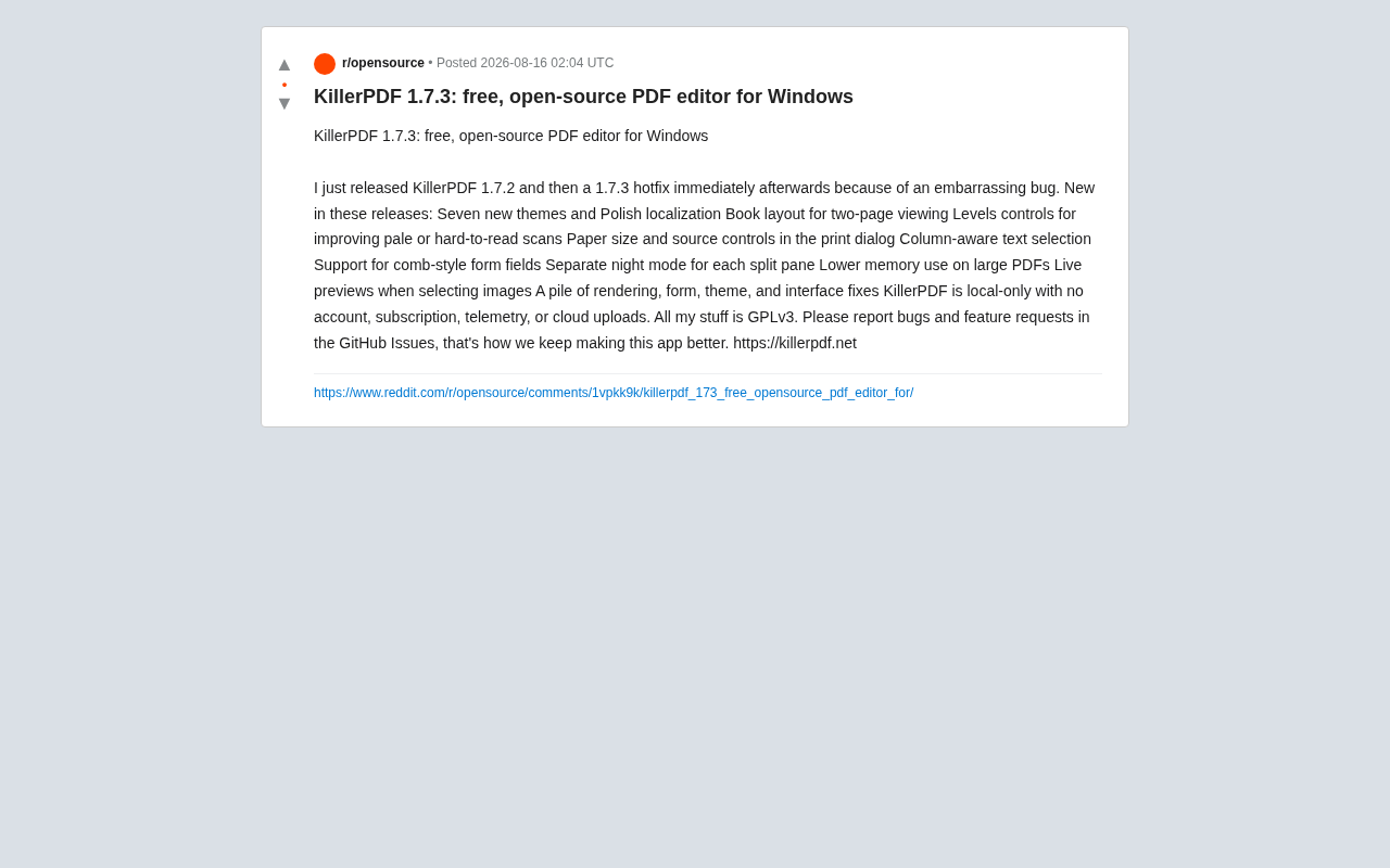 KillerPDF 1.7.3: A Free, Open-Source, Local-First PDF Editor for Windows