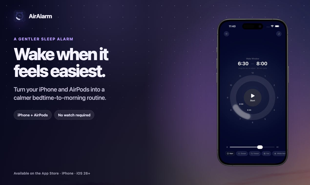 AirAlarm评测:用AirPods替代Apple Watch实现睡眠周期唤醒