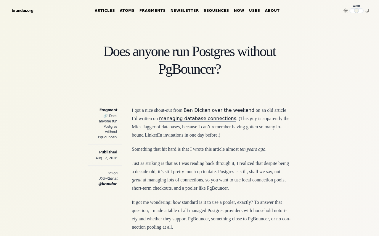 Does PostgreSQL Need PgBouncer? A Guide to Connection Pooling Use Cases and Trade-offs