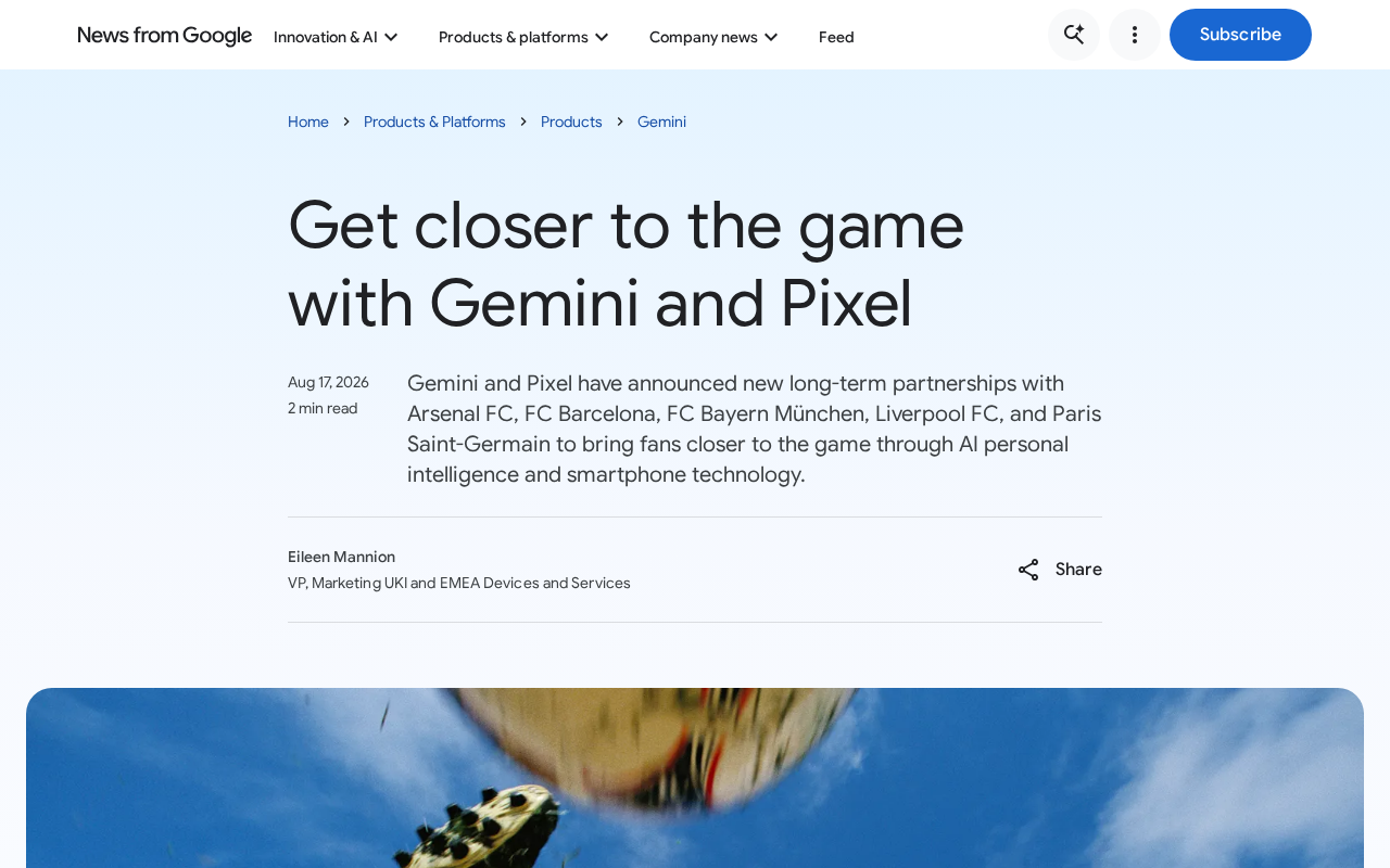 Google Gemini与Pixel联手五大足球俱乐部,AI重塑比赛日观赛体验