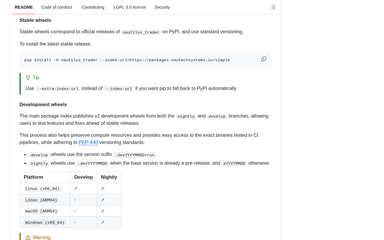 NautilusTrader architecture and features showcase
